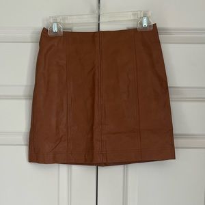 NWT She & Sky Faux Leather Mini Skirt, Size Small